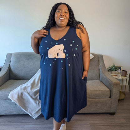 Organic Cotton Short Nightdress - Polar Snuggles