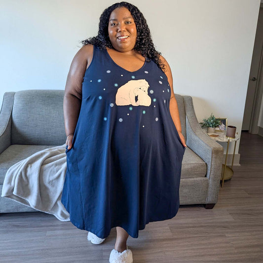 Organic Cotton Short Nightdress - Polar Snuggles