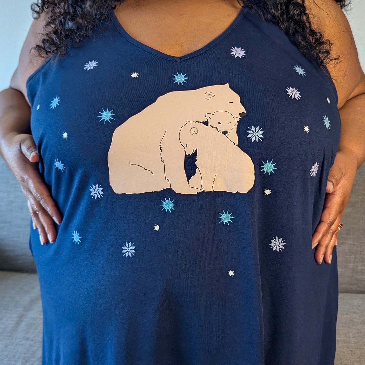 Organic Cotton Short Nightdress - Polar Snuggles