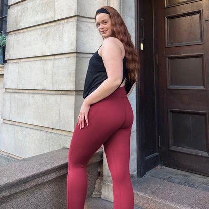 Long Buttery Leggings - Wine