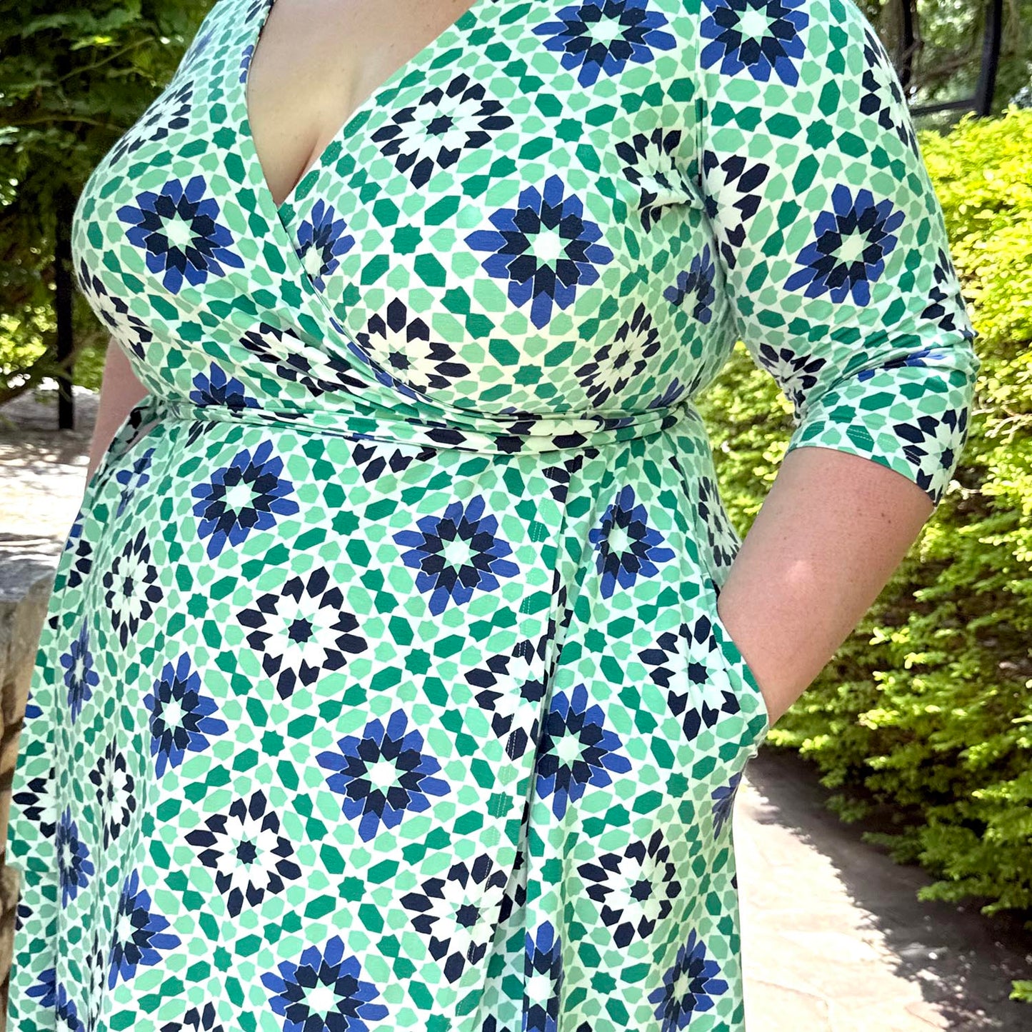 Wrap Dress - Blue Pearl