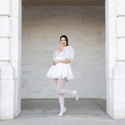 Botanical Fishnets - White