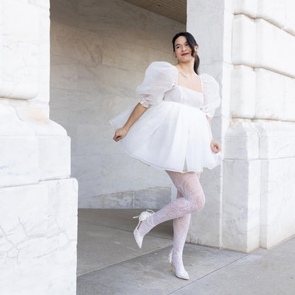 Botanical Fishnets - White