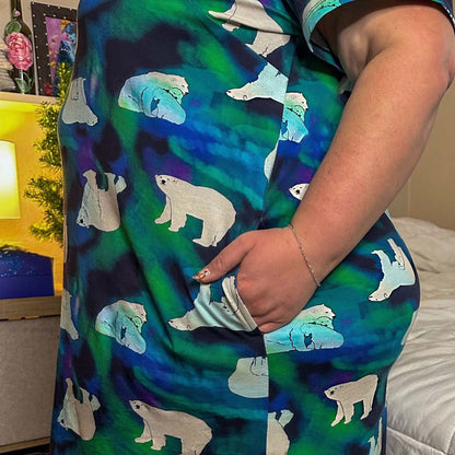 Organic Cotton Long Nightdress - Polar Bears