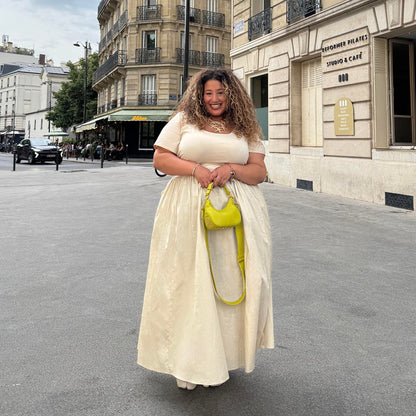 Midaxi Tee Poplin Dress - Oatmeal