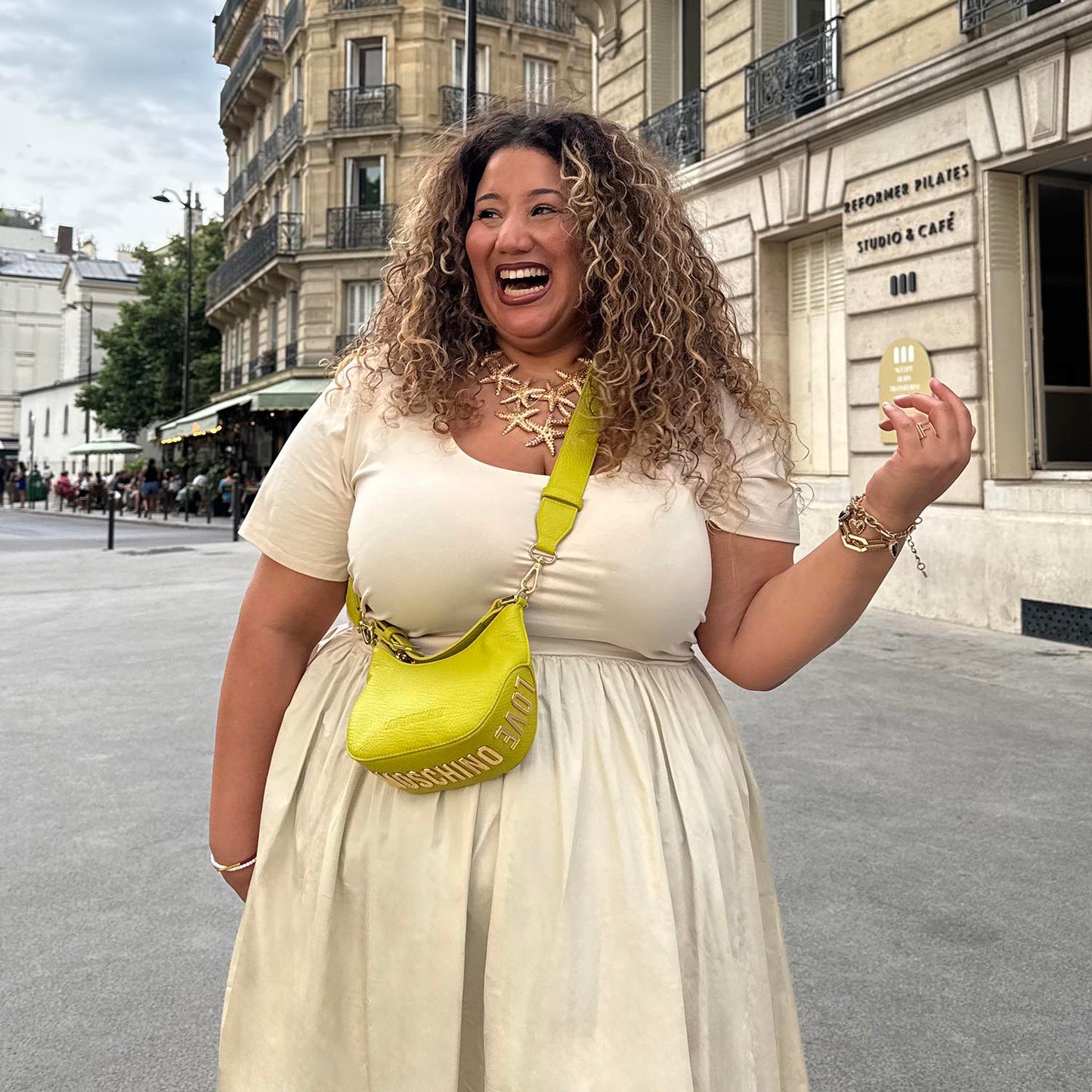 Midaxi Tee Poplin Dress - Oatmeal