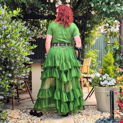 Maxi Tee Mesh Dress - Forest