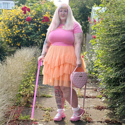 Mesh Skirt - Peach Mousse