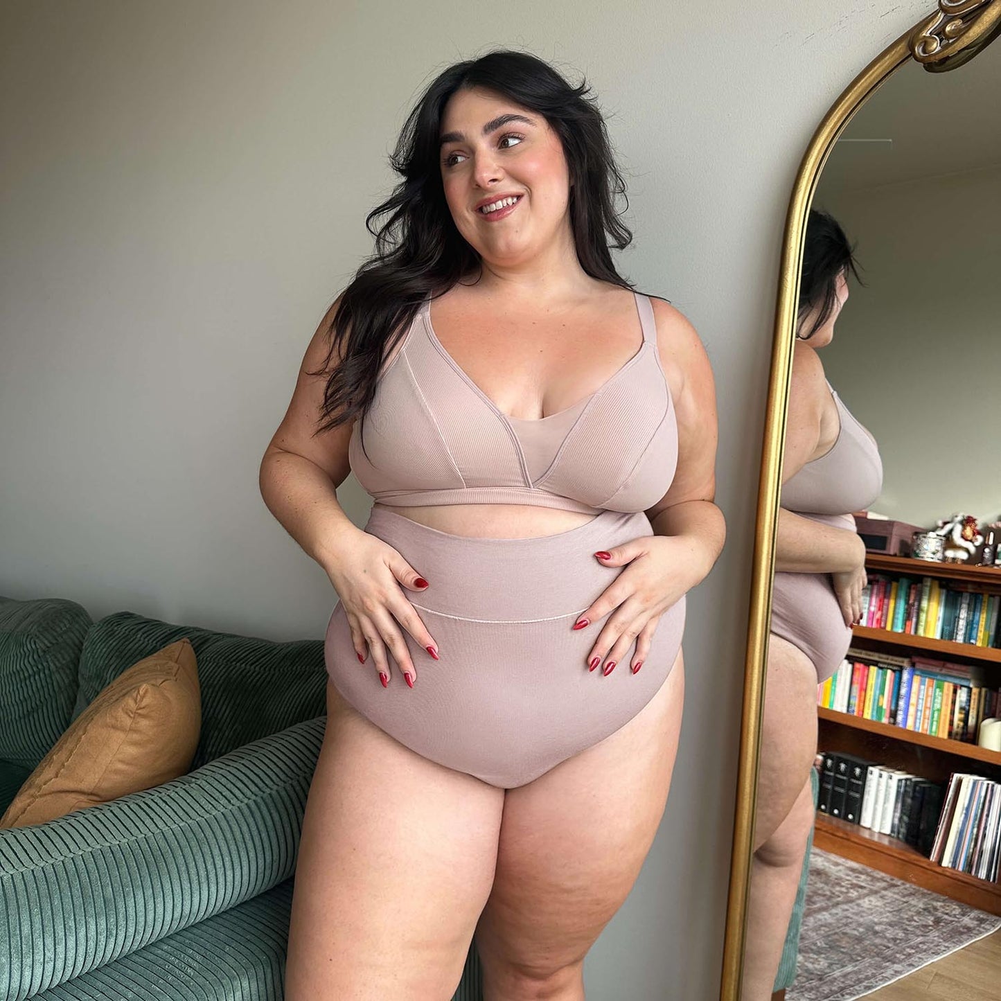 Organic Cotton Super High Waist Knickers - Milk Bottle