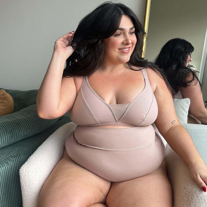 Organic Cotton Super High Waist Knickers - Milk Bottle