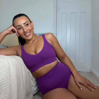 Organic Cotton Bra - Grape Escape
