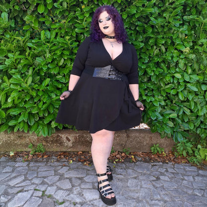Mini Wrap Dress - Black