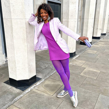 30 Denier Sheer Tights - Purple Haze