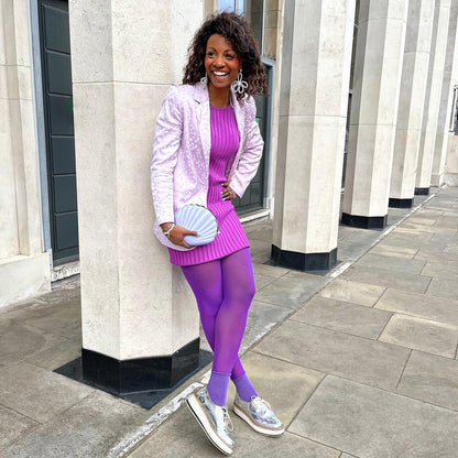 30 Denier Sheer Tights - Purple Haze