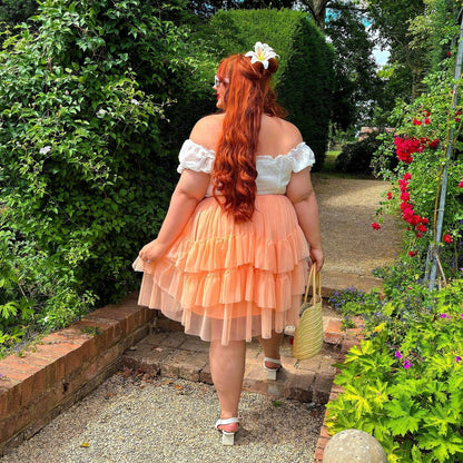 Mesh Skirt - Peach Mousse