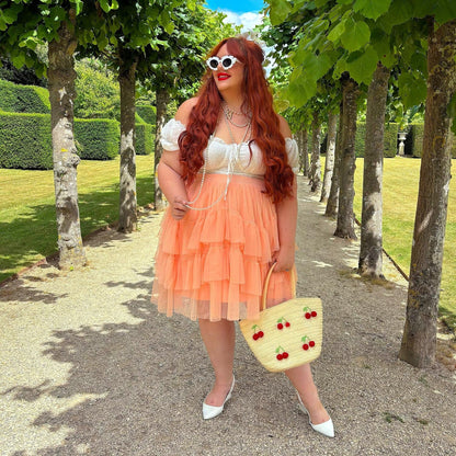 Mesh Skirt - Peach Mousse