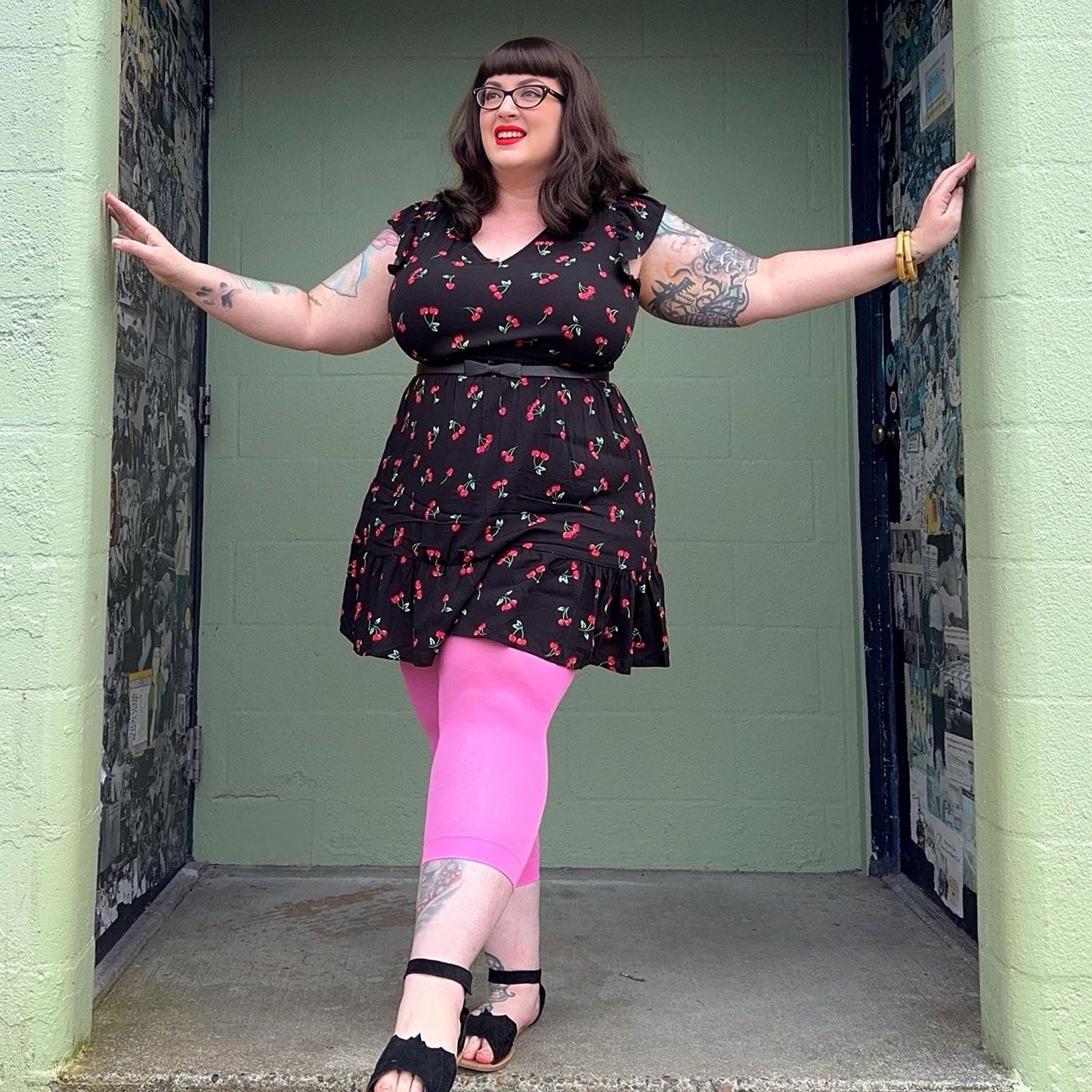 Stay Cool Capri Tights - Pink Lady