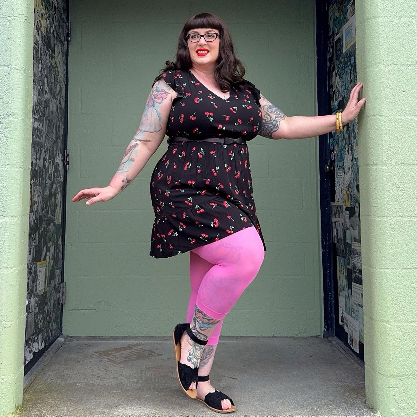 Stay Cool Capri Tights - Pink Lady