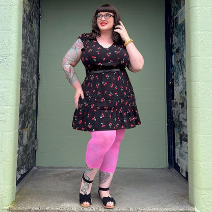 Stay Cool Capri Tights - Pink Lady