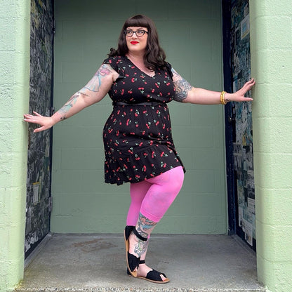 Stay Cool Capri Tights - Pink Lady