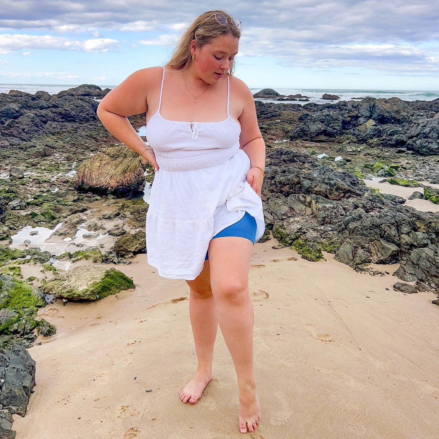 Stay Cool Chub Rub Shorts - Petrol Blue