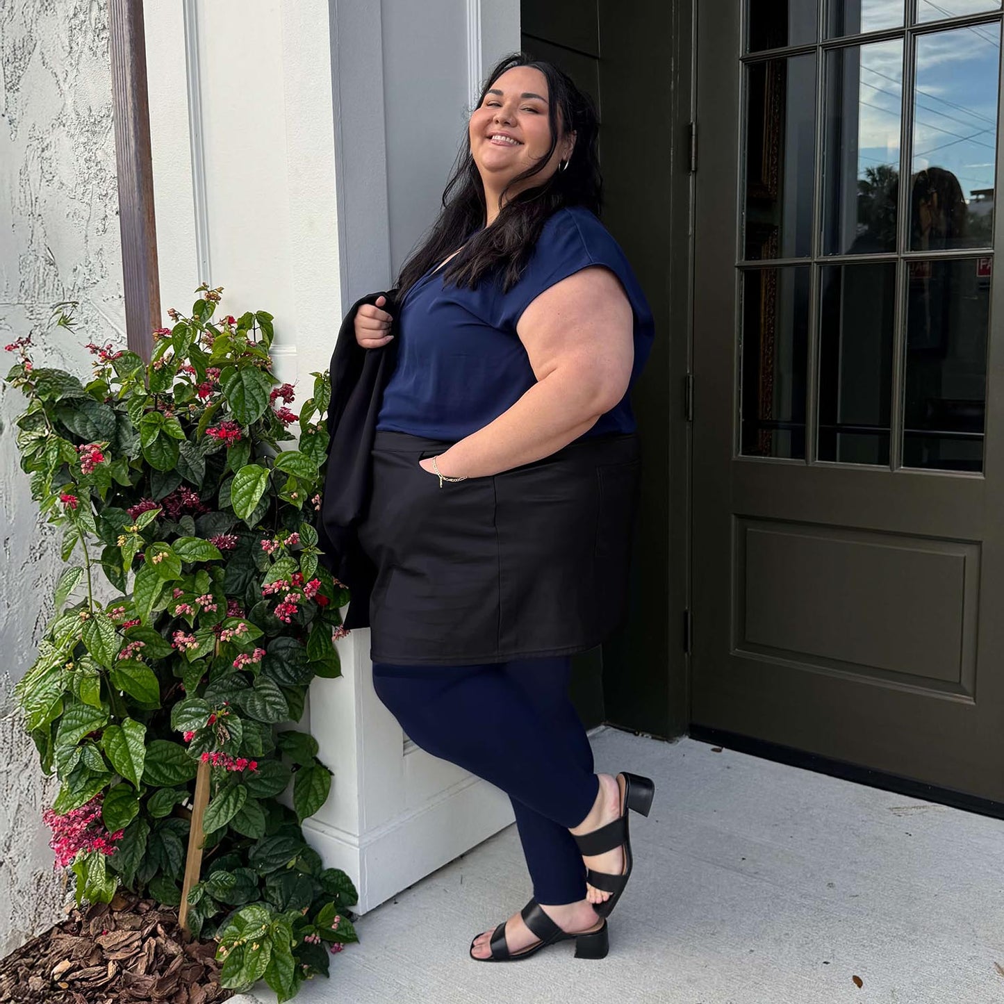 Footless Tights - Navy