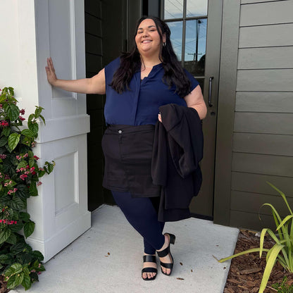 Footless Tights - Navy