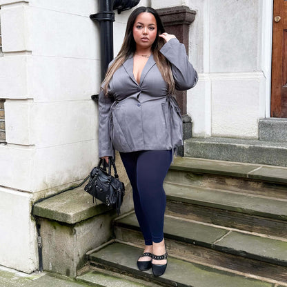 Footless Tights - Navy