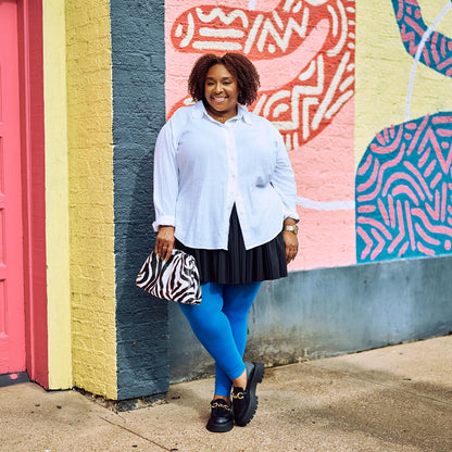 Footless Tights - Peacock