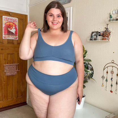 Organic Cotton Bra - Denim