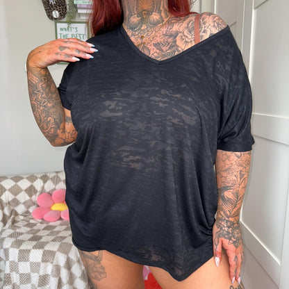 Burnout Sleep T-Shirt & Shorts Bundle in Black