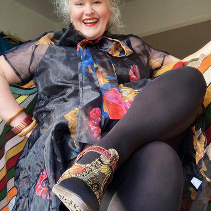 80 Denier Castor Oil Tights - Black