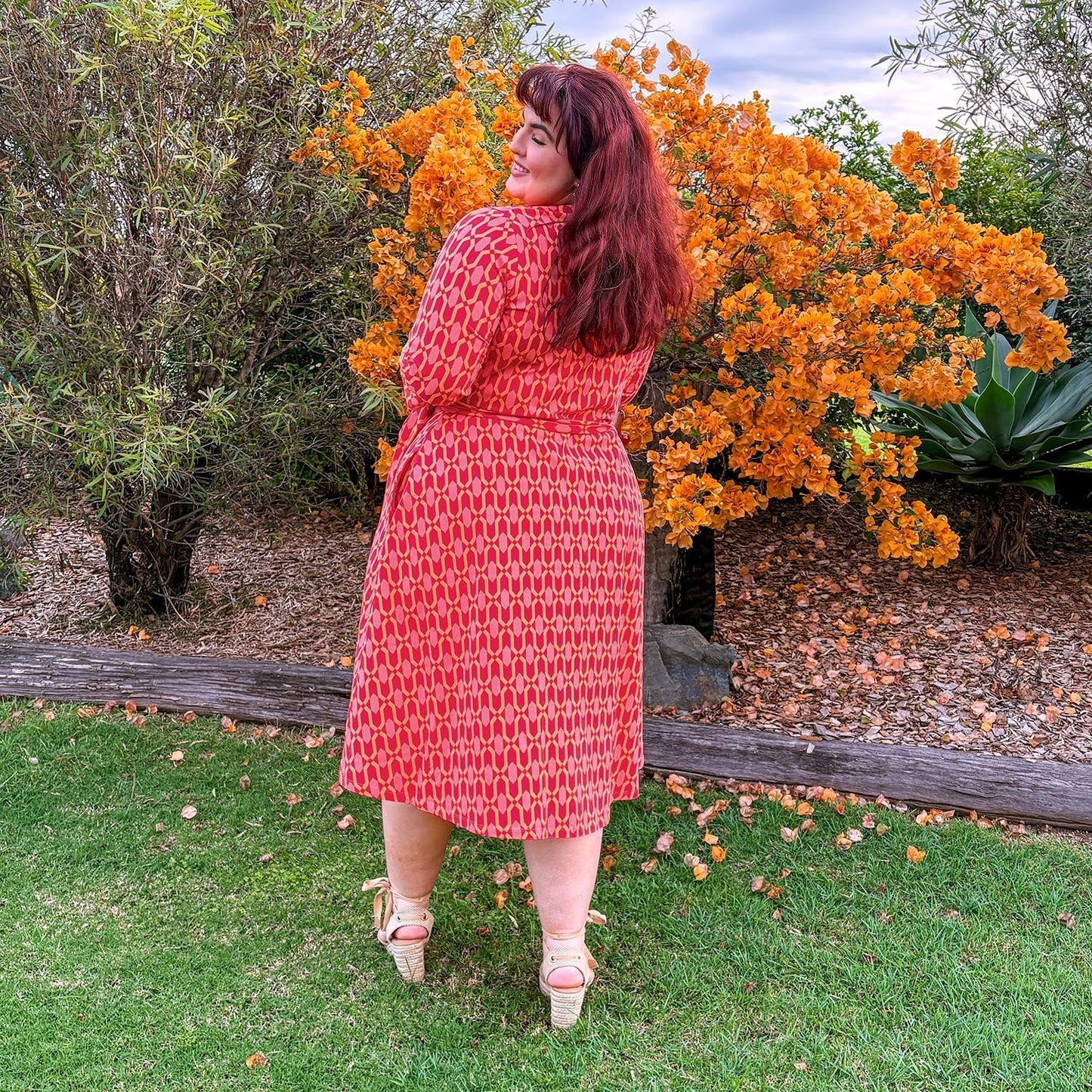 Wrap Dress - Red City