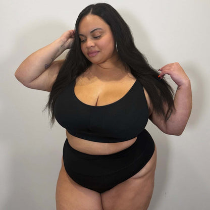Organic Cotton Bra - Black