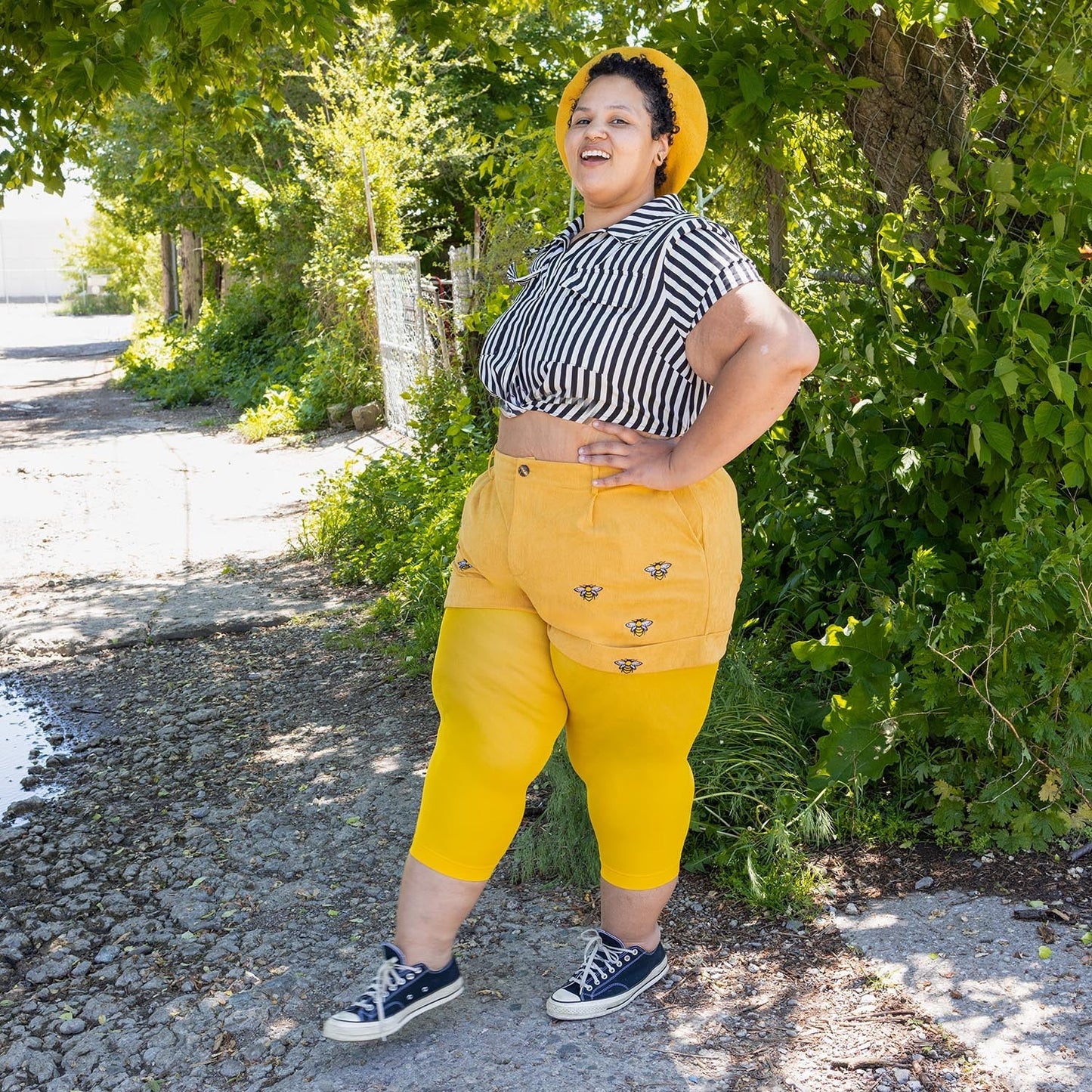 Stay Cool Capri Tights - Lemon