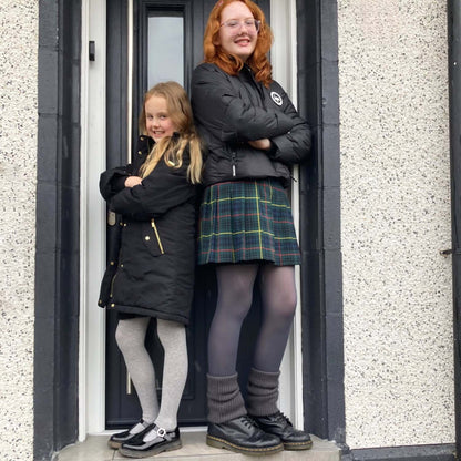 Kids Cotton Tights - Marl Grey