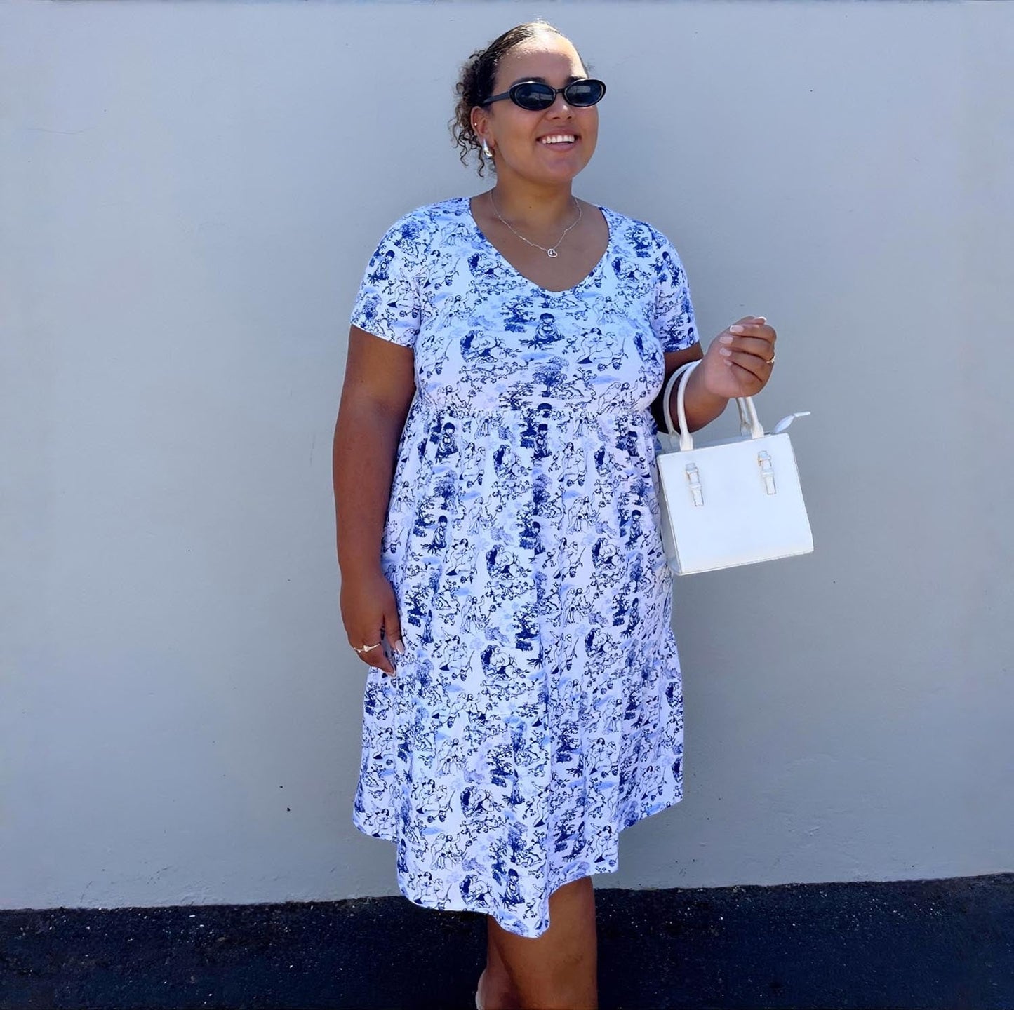 Tiered Dress - Passion au Jardin - L'Amour Bleu