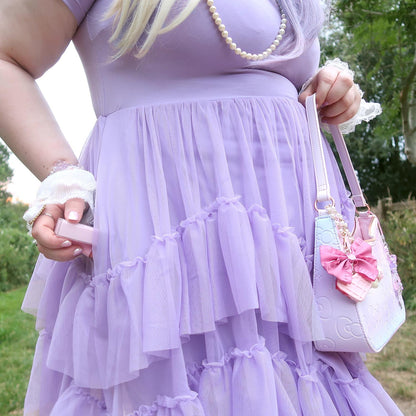 Tee Mesh Dress - Lavender Fields