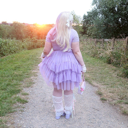 Tee Mesh Dress - Lavender Fields