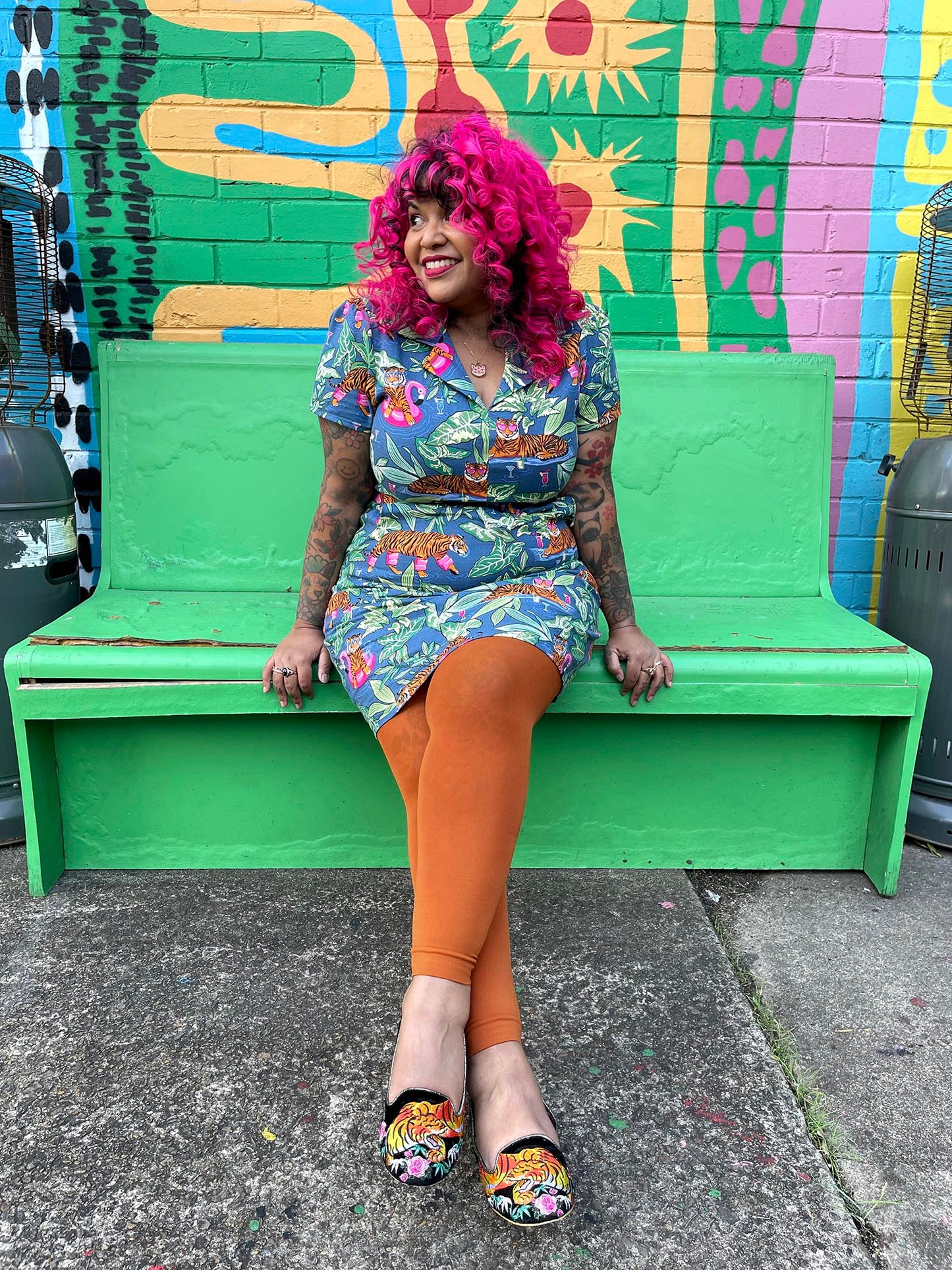 Footless Tights - Toffee Apple