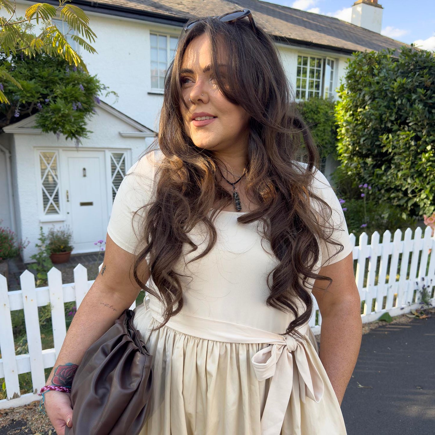 Midaxi Tee Poplin Dress - Oatmeal