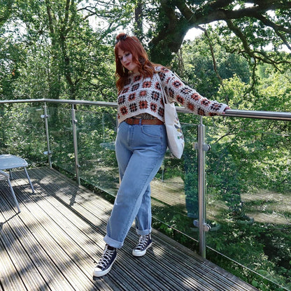 Organic Mom Jeans - Aegean