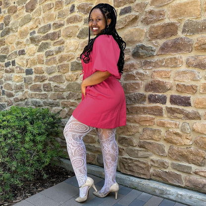 Botanical Fishnets - White