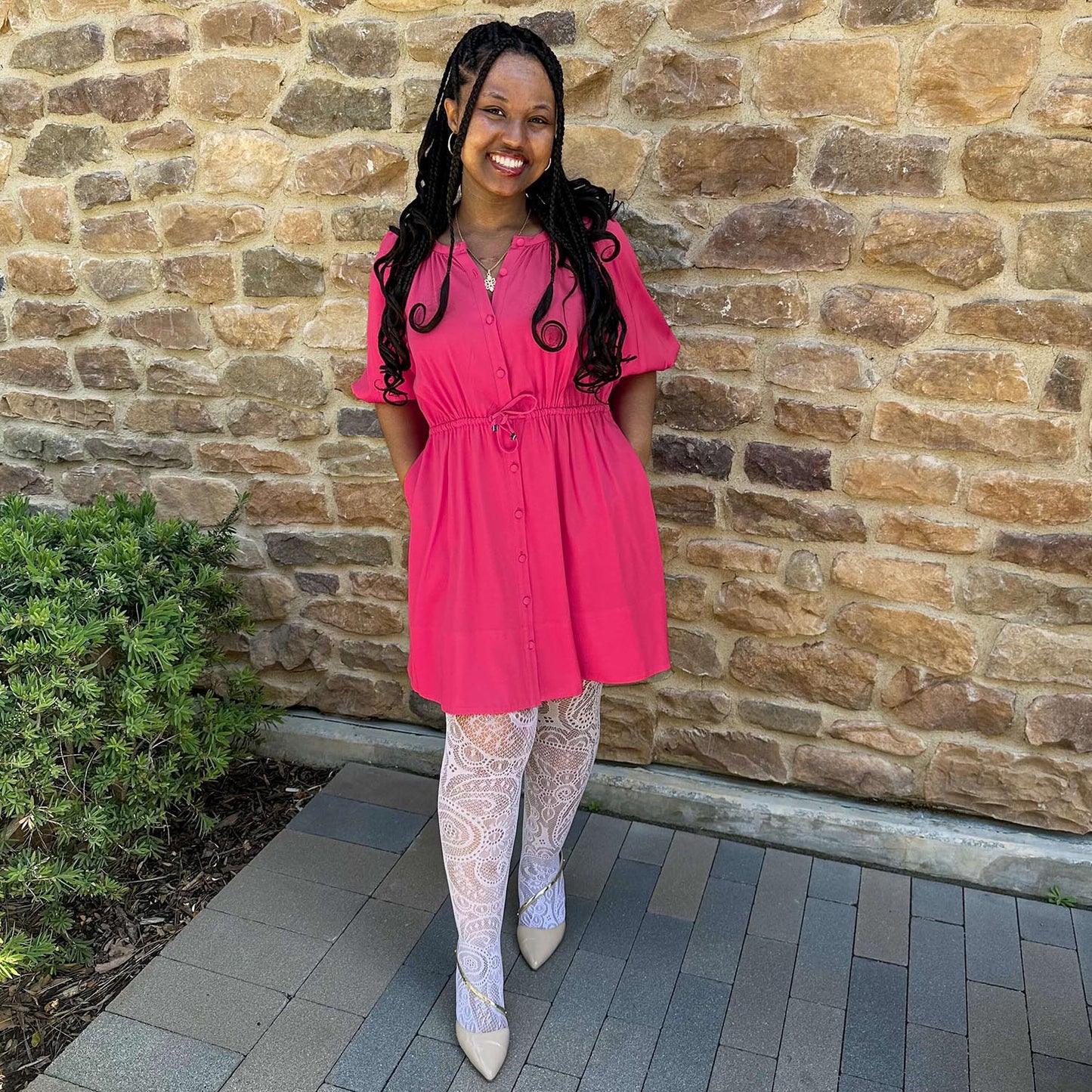 Botanical Fishnets - White