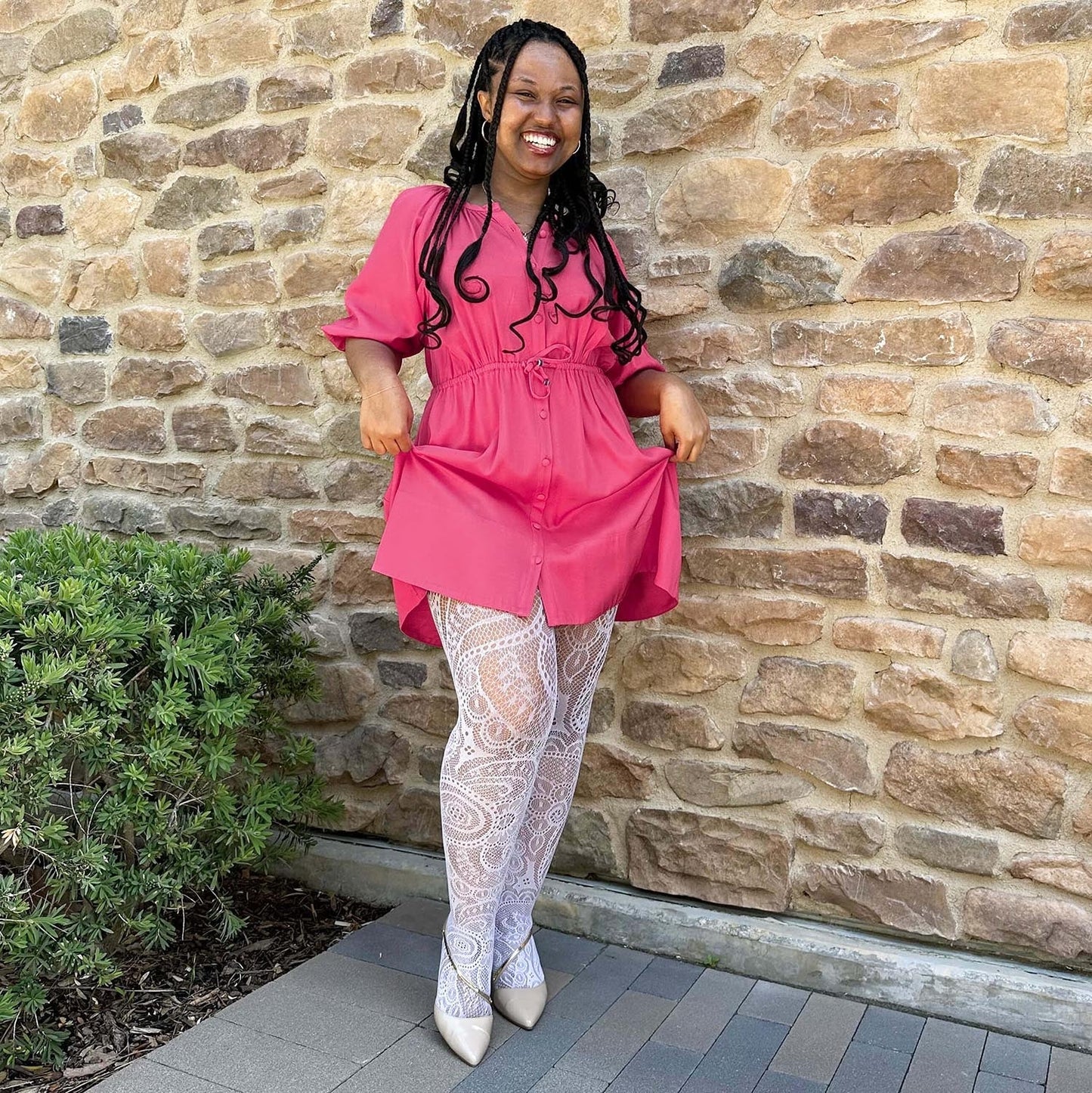 Botanical Fishnets - White