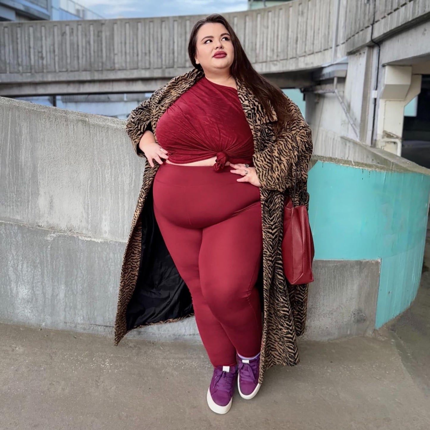 Long Buttery Leggings - Wine