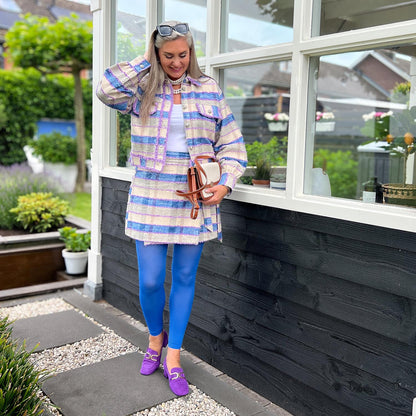 Footless Tights - Peacock