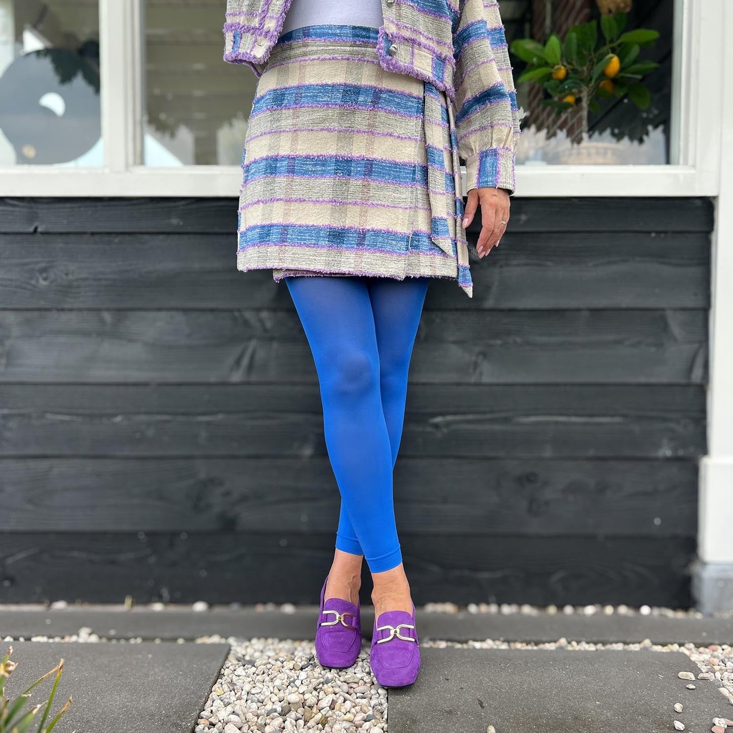 Footless Tights - Peacock