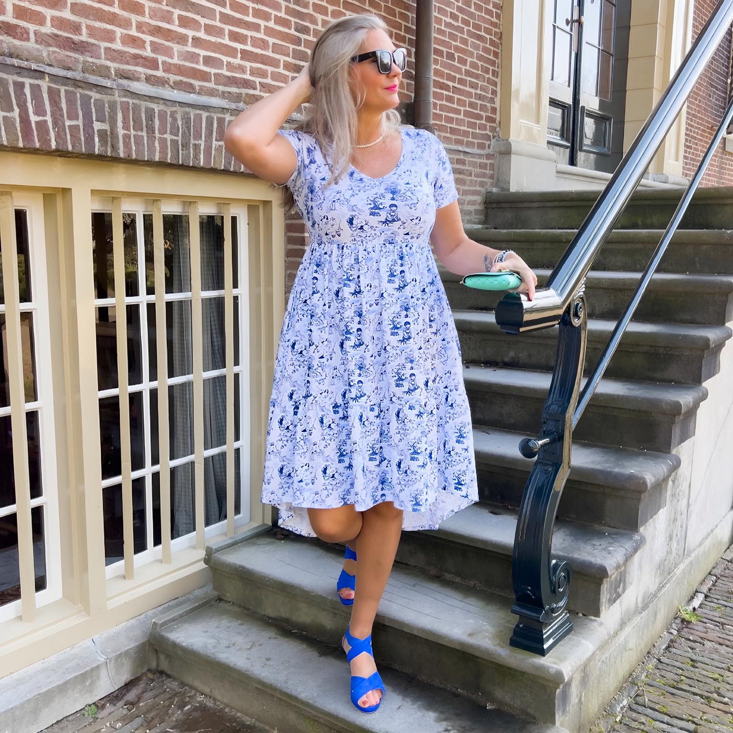 Tiered Dress - Passion au Jardin - L'Amour Bleu