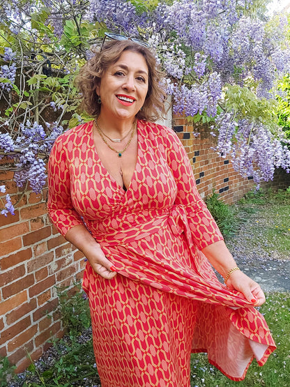 Wrap Dress - Red City